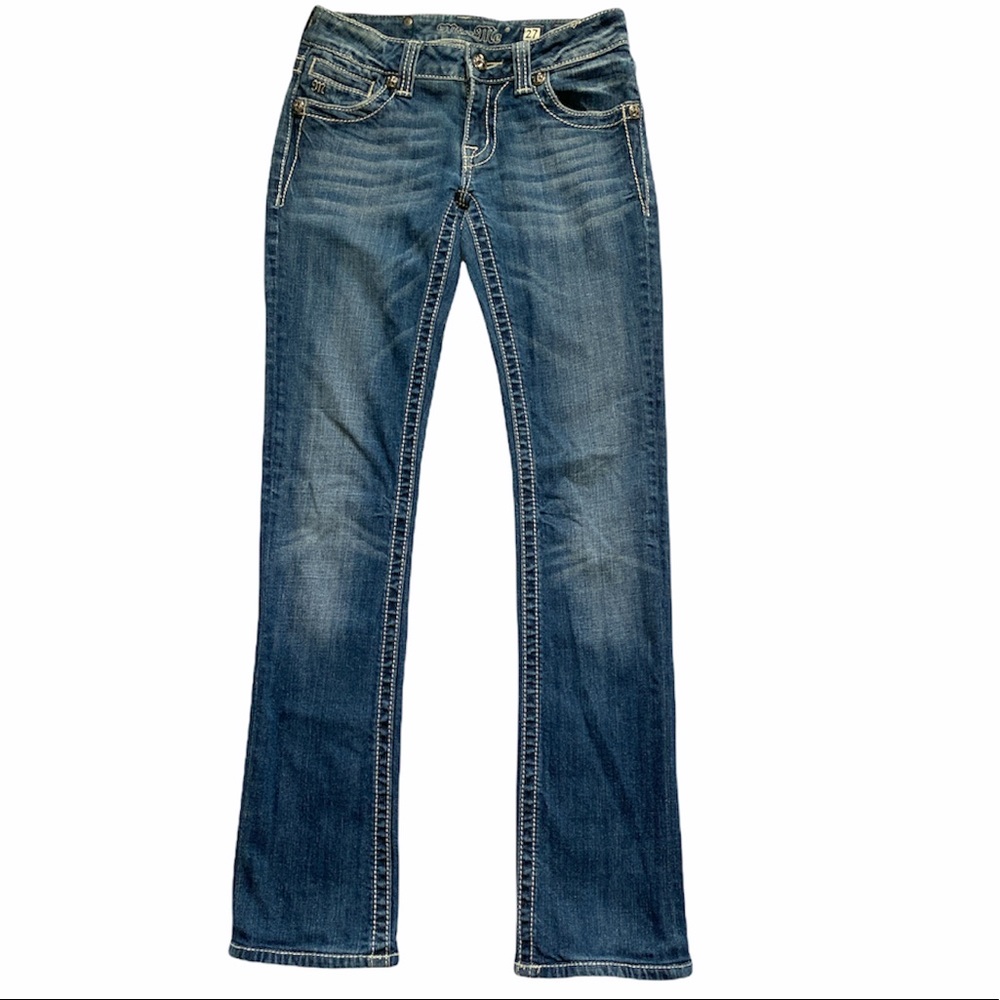 🤠 Miss Me Fleur de lis Women's Boot Cut Jeans with Cream Embroidery 🤠2 for $40 🤠 - Picture 10 of 12